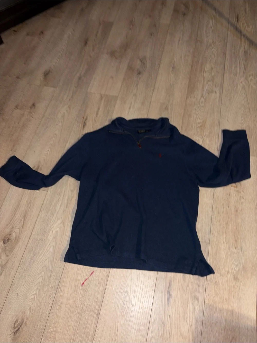 Ralph Lauren Navy Long-Sleeve Quarter-Zip Polo